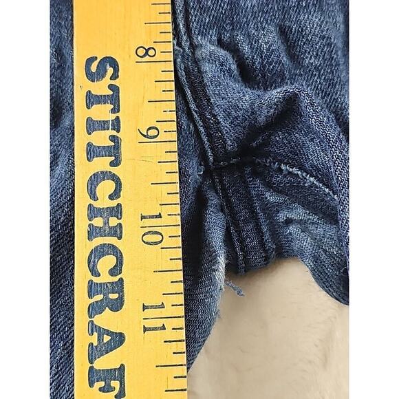 AYR Jeans Size 28 The Pop Straight Ankle Jeans 9" Rise 'Flaw' Frayed Crotch Pics - Picture 6 of 15